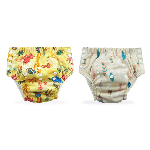 Chinmay Kids Swim Diaper for (6m-3 Year) Boys and Girl, Reusable Adjustable Washable One Size (Pack Of 2)