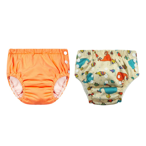 Chinmay Kids Reusable Swim Diaper Pants – Pack of 2 | Soft, Adjustable, Leak-Proof | Unisex Swimming Pool Wear for Infant Boys & Girls