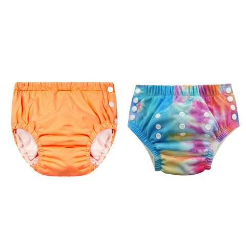 Chinmay Kids Reusable Swim Diaper Pants – Pack of 2 | Soft, Adjustable, Leak-Proof | Unisex Swimming Pool Wear for Infant Boys & Girls