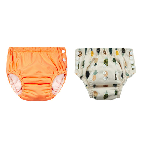 Chinmay Kids Reusable Swim Diaper Pants – Pack of 2 | Soft, Adjustable, Leak-Proof | Unisex Swimming Pool Wear for Infant Boys & Girls