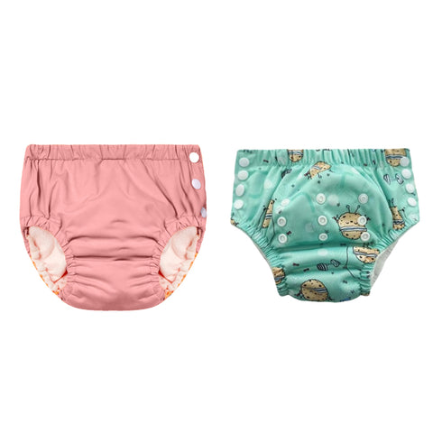 Chinmay Kids Reusable Swim Diaper Pants – Pack of 2 | Soft, Adjustable, Leak-Proof | Unisex Swimming Pool Wear for Infant Boys & Girls