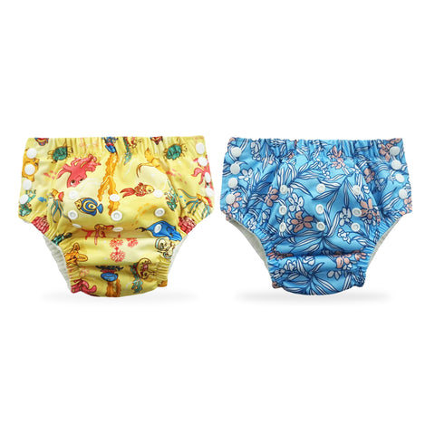 Chinmay Kids Swim Diaper for (6m-3 Year) Boys and Girl, Reusable Adjustable Washable One Size (Pack Of 2)