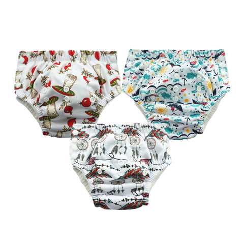 Chinmay Kids Swim Diaper for (6m-3 Year) Boys and Girl, Reusable Adjustable Washable One Size (Pack Of 3)