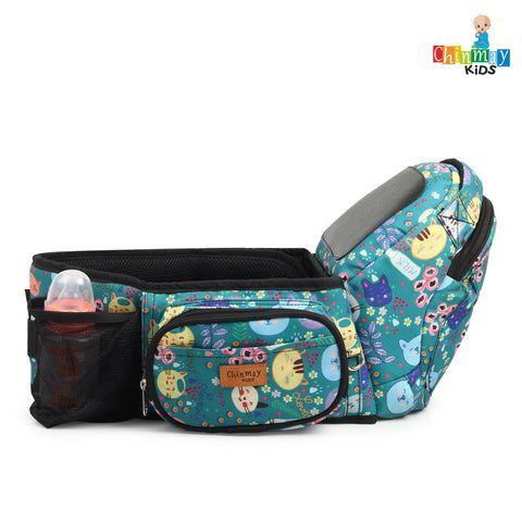 Click to see full view Chinmay Kids 6-in-1 Baby Carrier with Hip Seat & Built-in Mini Diaper Bag | Convertible to Sling Carry Bag | Adjustable Ergonomic Design for Toddlers (5–36 Months, Up to 18 kg) Multicolor