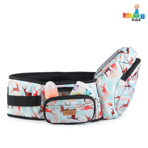 Click to see full view Chinmay Kids 6-in-1 Baby Carrier with Hip Seat & Built-in Mini Diaper Bag | Convertible to Sling Carry Bag | Adjustable Ergonomic Design for Toddlers (5–36 Months, Up to 18 kg) Multicolor