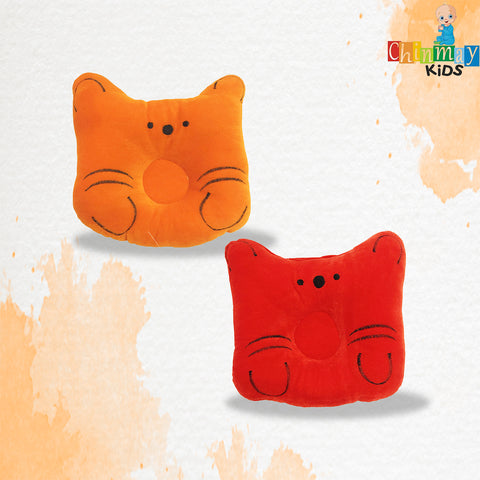 Chinmay Kids Baby Soft Neck Support Pillow for Head Shaping/Shape Supporter Cat Face Pillow Pack of 2