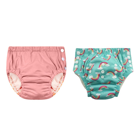 Chinmay Kids Reusable Swim Diaper Pants – Pack of 2 | Soft, Adjustable, Leak-Proof | Unisex Swimming Pool Wear for Infant Boys & Girls