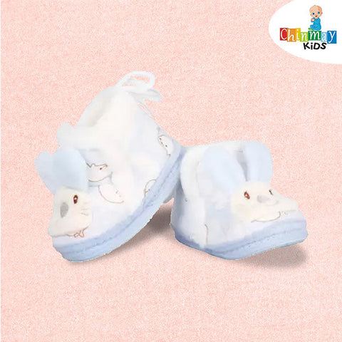 Ineffable Baby Booties Booties (Toe to Heel Length - 12 cm, Blue)