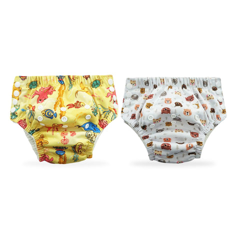Chinmay Kids Swim Diaper for (6m-3 Year) Boys and Girl, Reusable Adjustable Washable One Size (Pack Of 2)