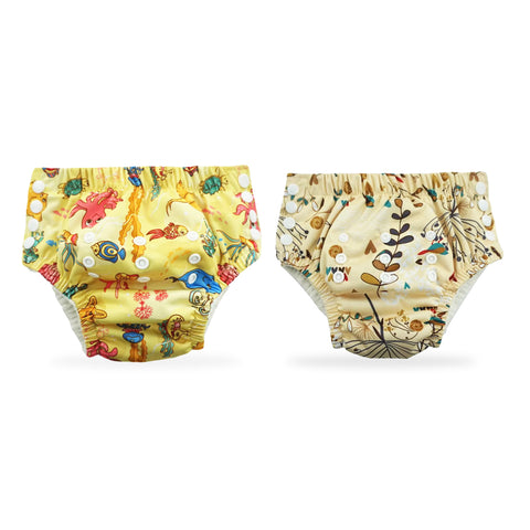Chinmay Kids Swim Diaper for (6m-3 Year) Boys and Girl, Reusable Adjustable Washable One Size (Pack Of 2)