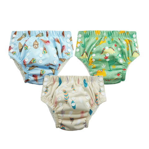 Chinmay Kids Swim Diaper for (6m-3 Year) Boys and Girl, Reusable Adjustable Washable One Size (Pack Of 3)