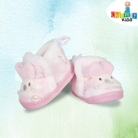 Ineffable Baby Booties Booties (Toe to Heel Length - 12 cm, Pink)