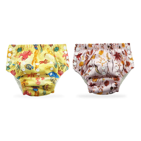Chinmay Kids Swim Diaper for (6m-3 Year) Boys and Girl, Reusable Adjustable Washable One Size (Pack Of 2)