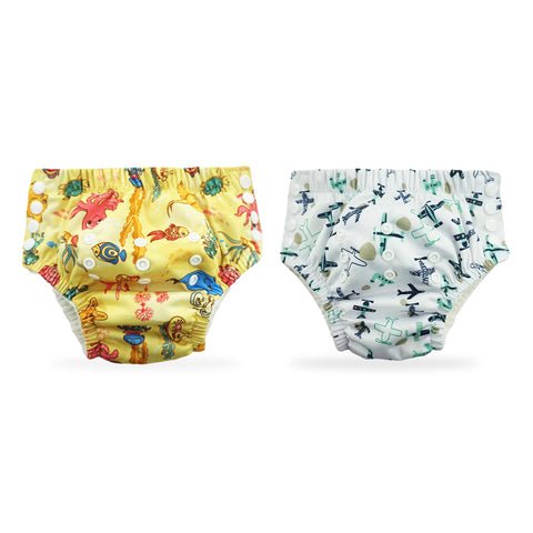 Chinmay Kids Swim Diaper for (6m-3 Year) Boys and Girl, Reusable Adjustable Washable One Size (Pack Of 2)