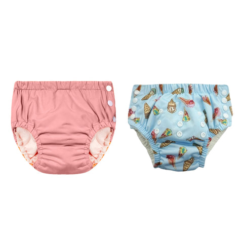 Chinmay Kids Reusable Swim Diaper Pants – Pack of 2 | Soft, Adjustable, Leak-Proof | Unisex Swimming Pool Wear for Infant Boys & Girls