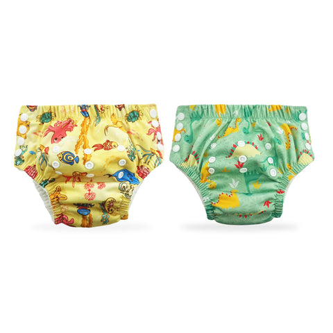 Chinmay Kids Swim Diaper for (6m-3 Year) Boys and Girl, Reusable Adjustable Washable One Size (Pack Of 2)