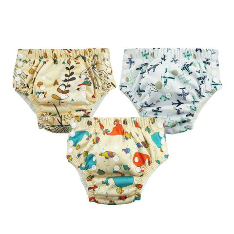 Chinmay Kids Swim Diaper for (6m-3 Year) Boys and Girl, Reusable Adjustable Washable One Size (Pack Of 3)