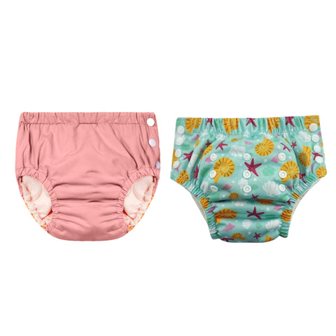 Chinmay Kids Reusable Swim Diaper Pants – Pack of 2 | Soft, Adjustable, Leak-Proof | Unisex Swimming Pool Wear for Infant Boys & Girls