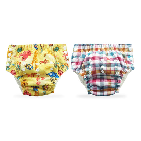 Chinmay Kids Swim Diaper for (6m-3 Year) Boys and Girl, Reusable Adjustable Washable One Size (Pack Of 2)