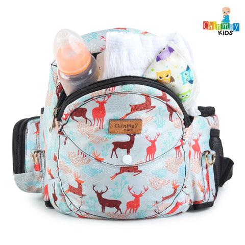 Click to see full view Chinmay Kids 6-in-1 Baby Carrier with Hip Seat & Built-in Mini Diaper Bag | Convertible to Sling Carry Bag | Adjustable Ergonomic Design for Toddlers (5–36 Months, Up to 18 kg) Multicolor