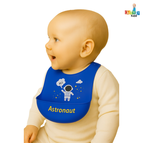 Chinmay Kids Lightweight Waterproof Silicone Baby Bib – Easy-Wipe, Soft & Adjustable Feeding Bib for Infants & Toddlers (Unisex)