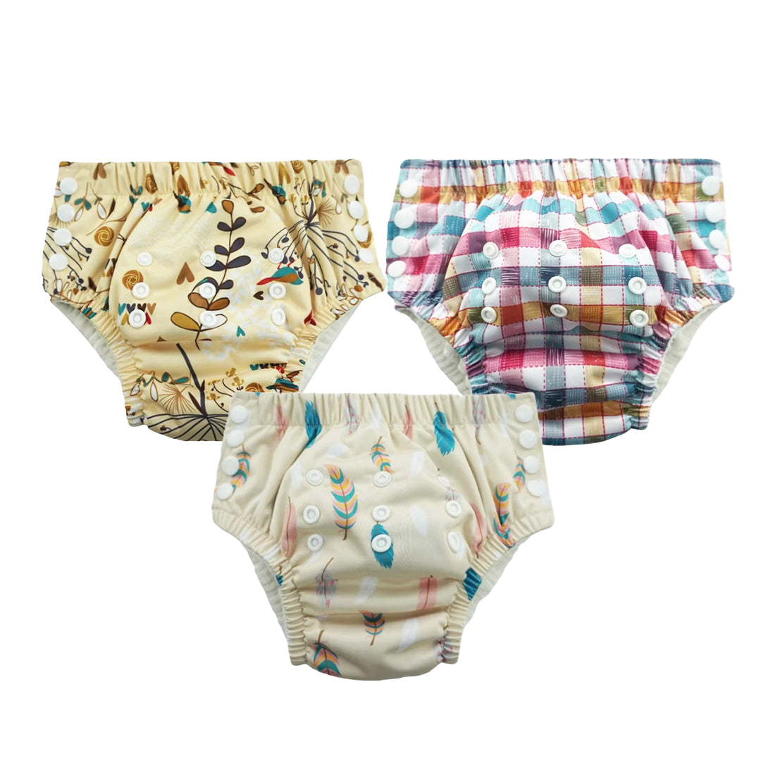 Chinmay Kids Swim Diaper for (6m-3 Year) Boys and Girl, Reusable Adjustable Washable One Size (Pack Of 3)
