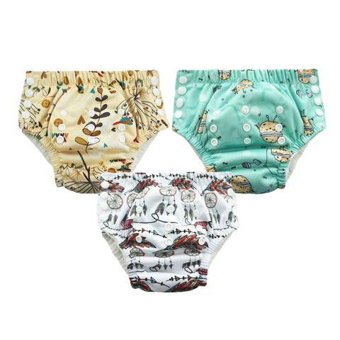 Chinmay Kids Swim Diaper for (6m-3 Year) Boys and Girl, Reusable Adjustable Washable One Size (Pack Of 3)