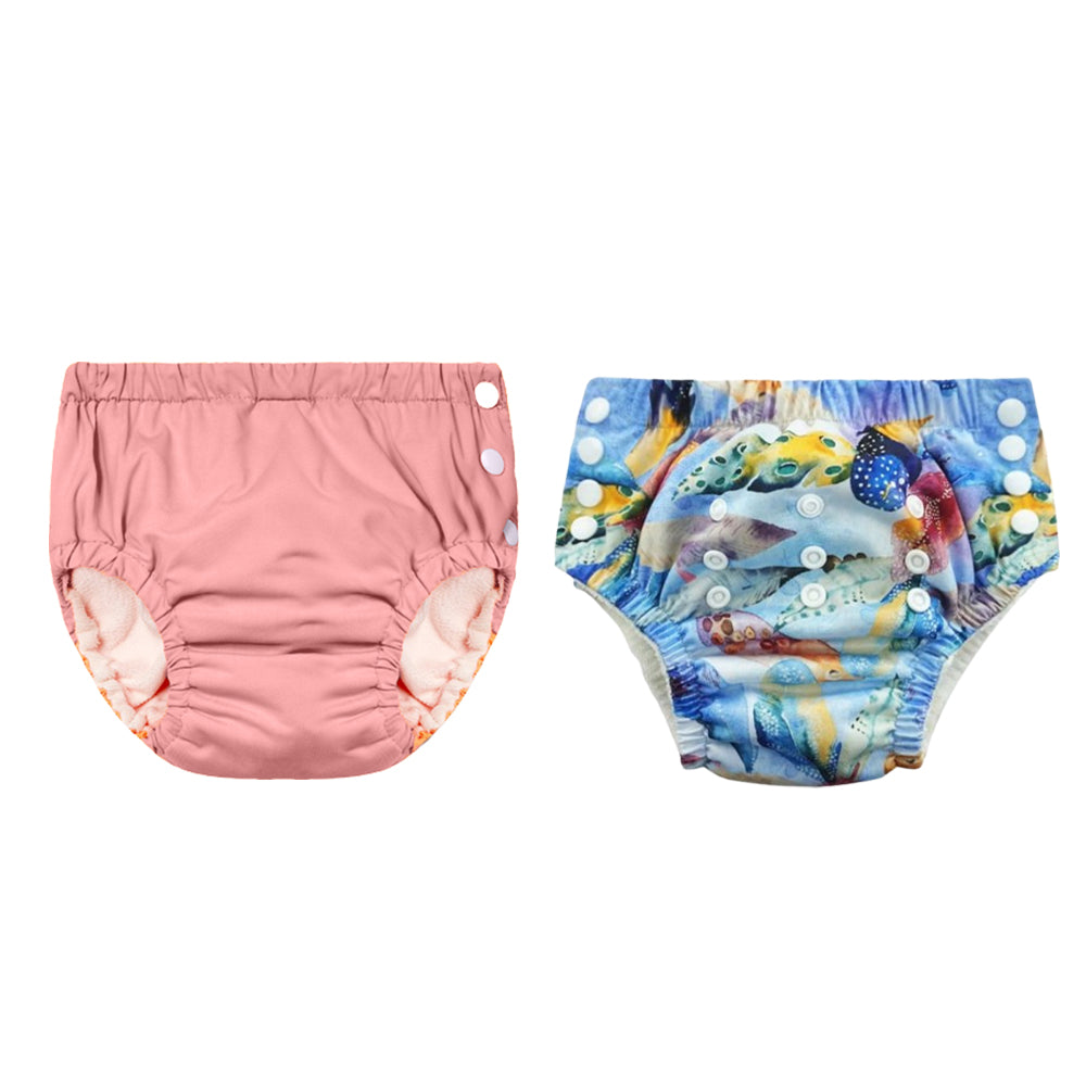 Chinmay Kids Reusable Swim Diaper Pants – Pack of 2 | Soft, Adjustable, Leak-Proof | Unisex Swimming Pool Wear for Infant Boys & Girls