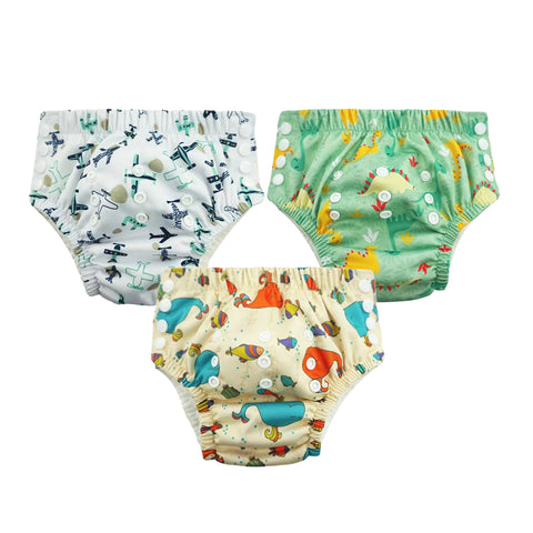Chinmay Kids Swim Diaper for (6m-3 Year) Boys and Girl, Reusable Adjustable Washable One Size (Pack Of 3)