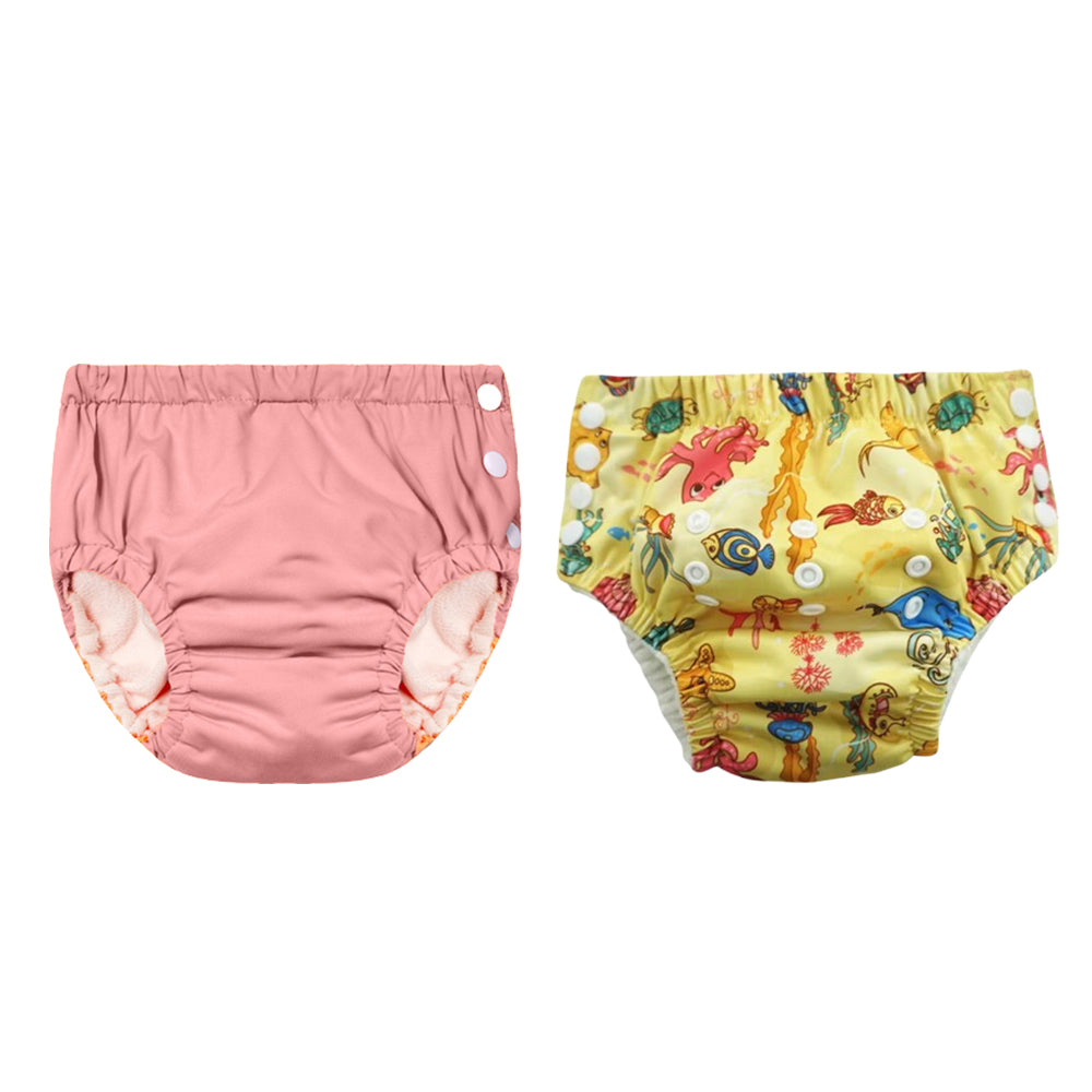 Chinmay Kids Reusable Swim Diaper Pants – Pack of 2 | Soft, Adjustable, Leak-Proof | Unisex Swimming Pool Wear for Infant Boys & Girls