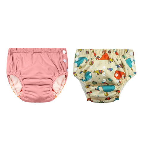 Chinmay Kids Reusable Swim Diaper Pants – Pack of 2 | Soft, Adjustable, Leak-Proof | Unisex Swimming Pool Wear for Infant Boys & Girls