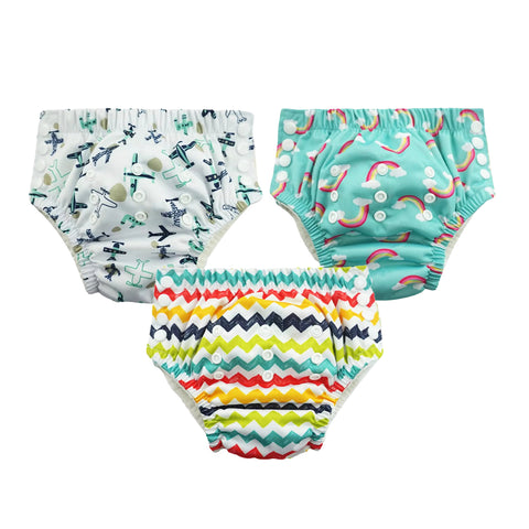 Chinmay Kids Swim Diaper for (6m-3 Year) Boys and Girl, Reusable Adjustable Washable One Size (Pack Of 3)