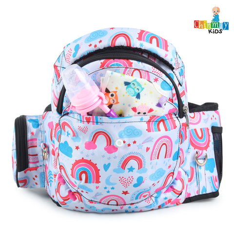 Click to see full view Chinmay Kids 6-in-1 Baby Carrier with Hip Seat & Built-in Mini Diaper Bag | Convertible to Sling Carry Bag | Adjustable Ergonomic Design for Toddlers (5–36 Months, Up to 18 kg) Multicolor