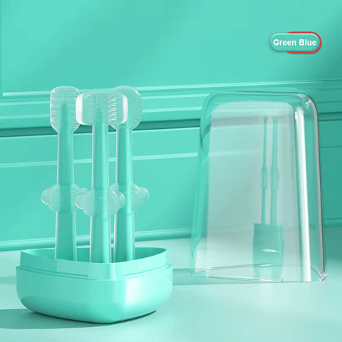 Chinmay Kids Baby Silicone Toothbrush 3 Pc Set (Tooth Brush+ Tongue Brush + U Shape Brush) Extra Soft Toothbrush