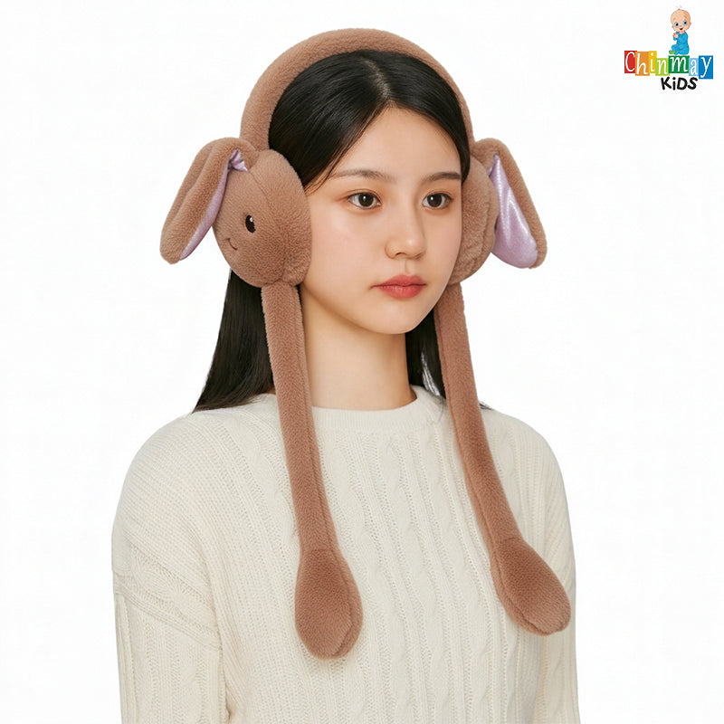 Chinmay Kids Soft & Warm Plush Winter Ear Muffs – Fluffy Faux Fur Ear Warmers for Kids, Girls & Women | Lightweight, Cozy & Premium Cold Weather Ear Protection