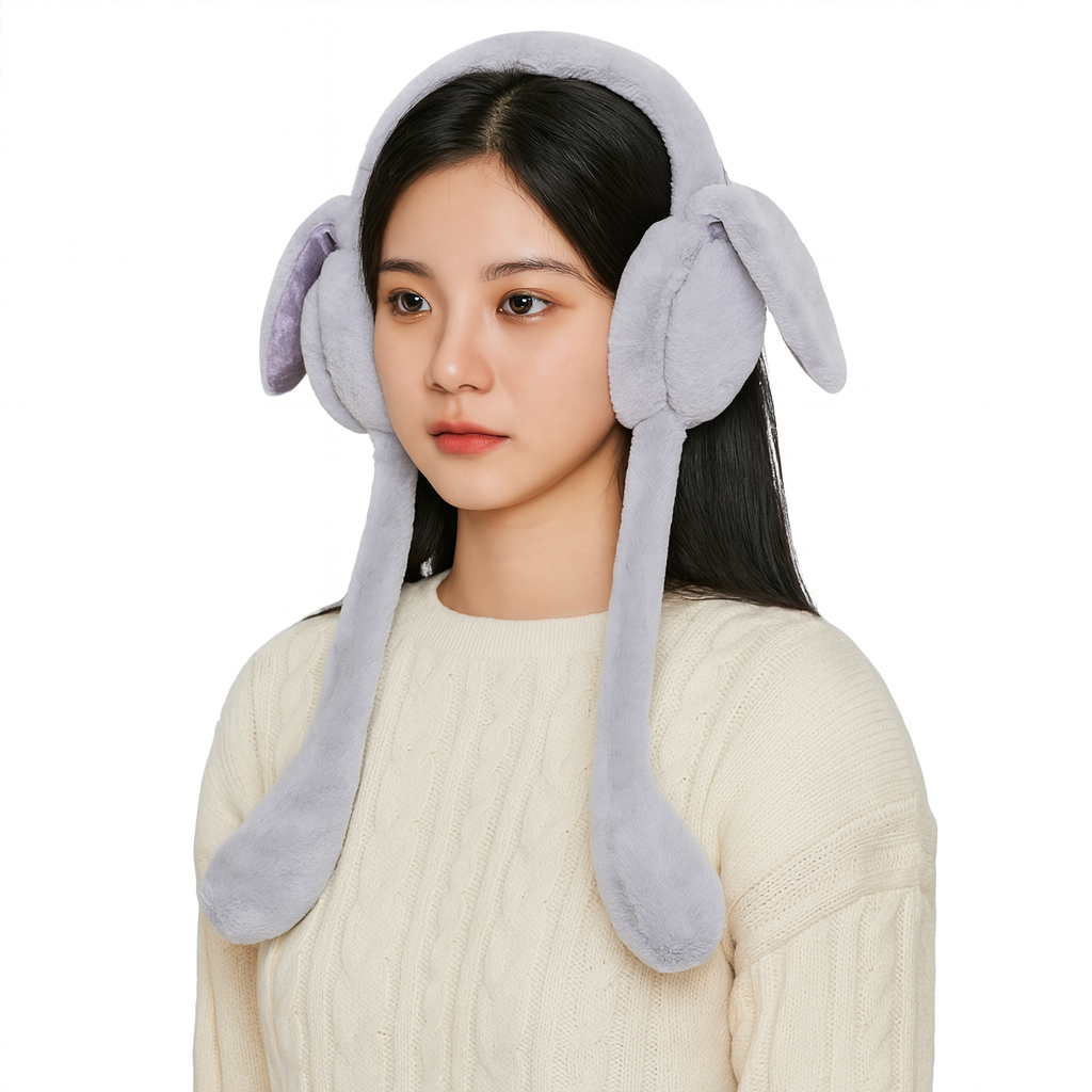 Chinmay Kids Soft & Warm Plush Winter Ear Muffs – Fluffy Faux Fur Ear Warmers for Kids, Girls & Women | Lightweight, Cozy & Premium Cold Weather Ear Protection
