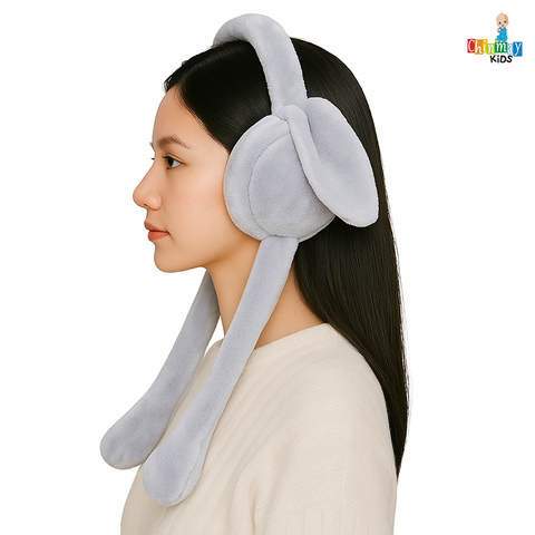 Chinmay Kids Soft & Warm Plush Winter Ear Muffs – Fluffy Faux Fur Ear Warmers for Kids, Girls & Women | Lightweight, Cozy & Premium Cold Weather Ear Protection