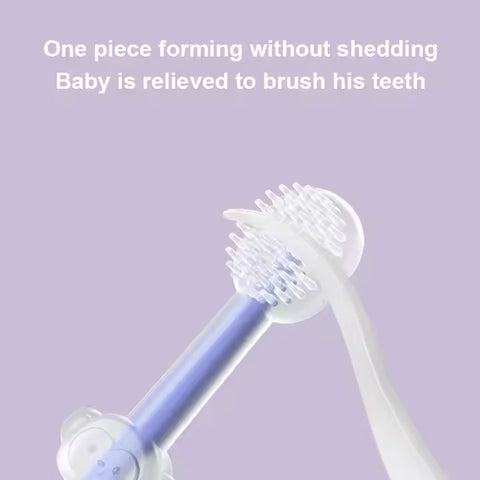 Chinmay Kids Baby Silicone Toothbrush 3 Pc Set (Tooth Brush+ Tongue Brush + U Shape Brush) Extra Soft Toothbrush