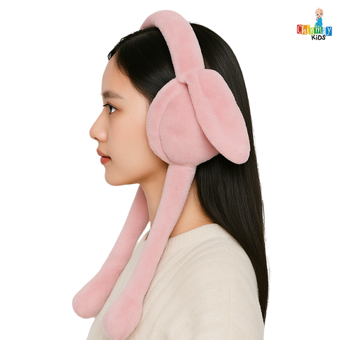 Chinmay Kids Soft & Warm Plush Winter Ear Muffs – Fluffy Faux Fur Ear Warmers for Kids, Girls & Women | Lightweight, Cozy & Premium Cold Weather Ear Protection