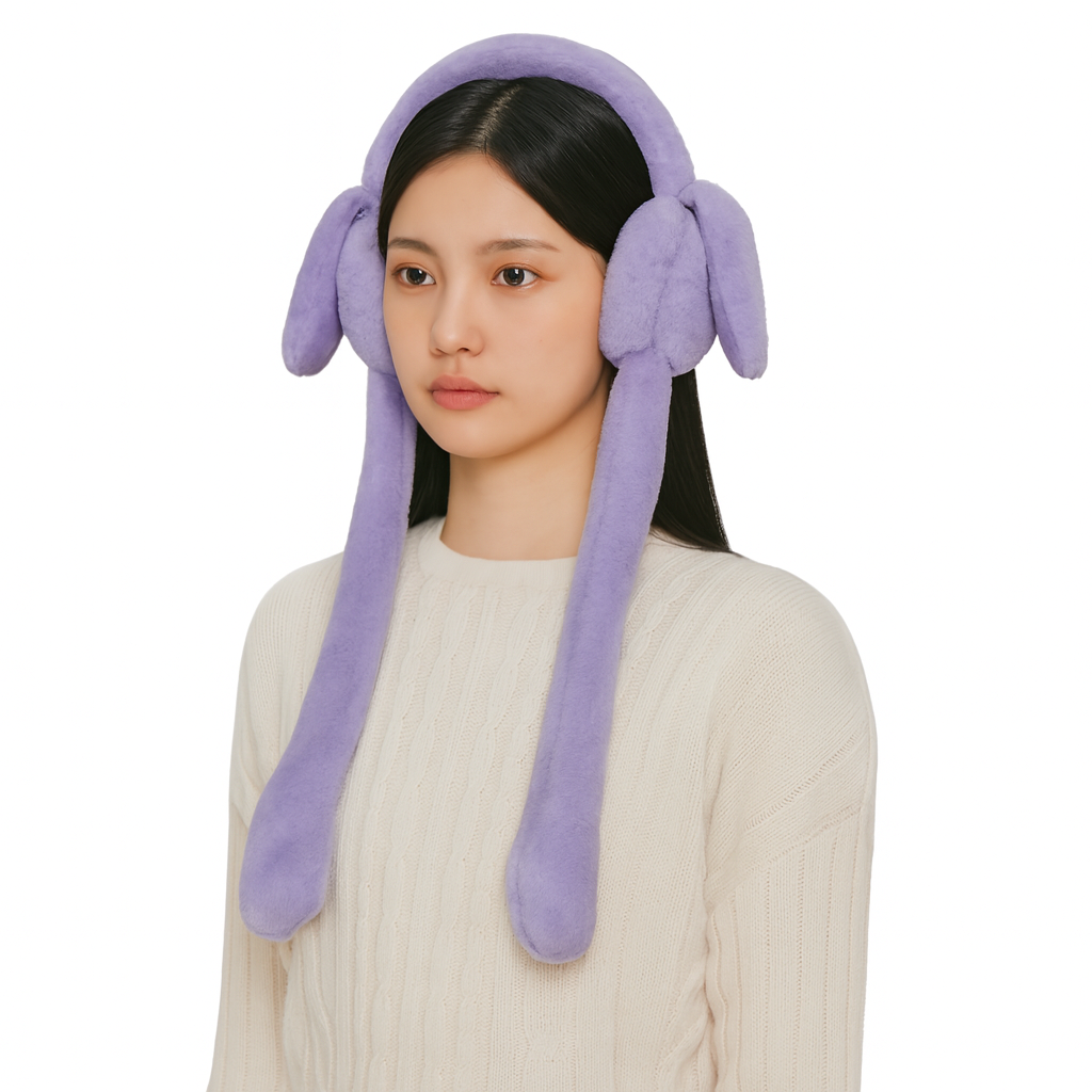 Chinmay Kids Soft & Warm Plush Winter Ear Muffs – Fluffy Faux Fur Ear Warmers for Kids, Girls & Women | Lightweight, Cozy & Premium Cold Weather Ear Protection