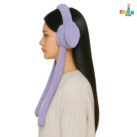 Chinmay Kids Soft & Warm Plush Winter Ear Muffs – Fluffy Faux Fur Ear Warmers for Kids, Girls & Women | Lightweight, Cozy & Premium Cold Weather Ear Protection