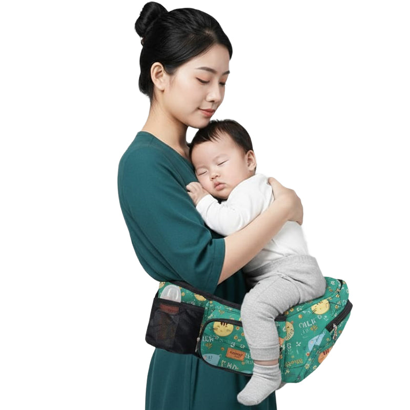 Click to see full view Chinmay Kids 6-in-1 Baby Carrier with Hip Seat & Built-in Mini Diaper Bag | Convertible to Sling Carry Bag | Adjustable Ergonomic Design for Toddlers (5–36 Months, Up to 18 kg) Multicolor