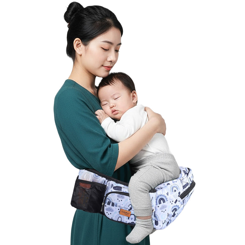 Click to see full view Chinmay Kids 6-in-1 Baby Carrier with Hip Seat & Built-in Mini Diaper Bag | Convertible to Sling Carry Bag | Adjustable Ergonomic Design for Toddlers (5–36 Months, Up to 18 kg) Multicolor
