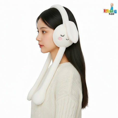 Chinmay Kids Soft & Warm Plush Winter Ear Muffs – Fluffy Faux Fur Ear Warmers for Kids, Girls & Women | Lightweight, Cozy & Premium Cold Weather Ear Protection
